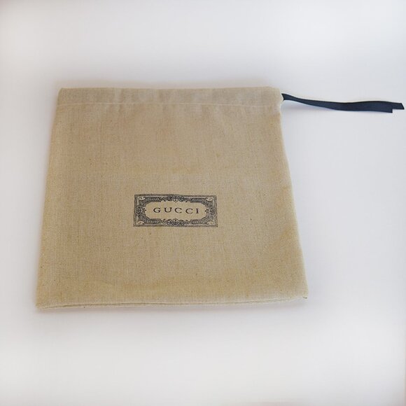 New Gucci Tan Canvas Dust Bag 11" (H) x 8.5" (W) - Picture 5 of 6